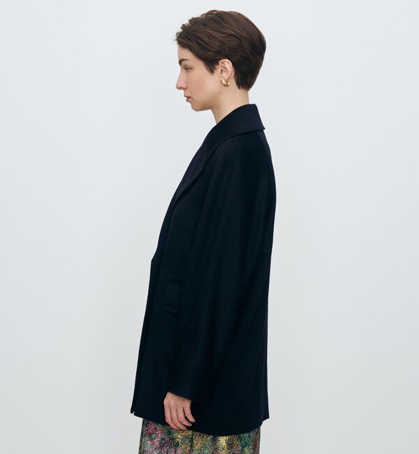 TOMORROWLAND collection「ウェービーカシミヤ ラグランショートコート」|ピーコート|