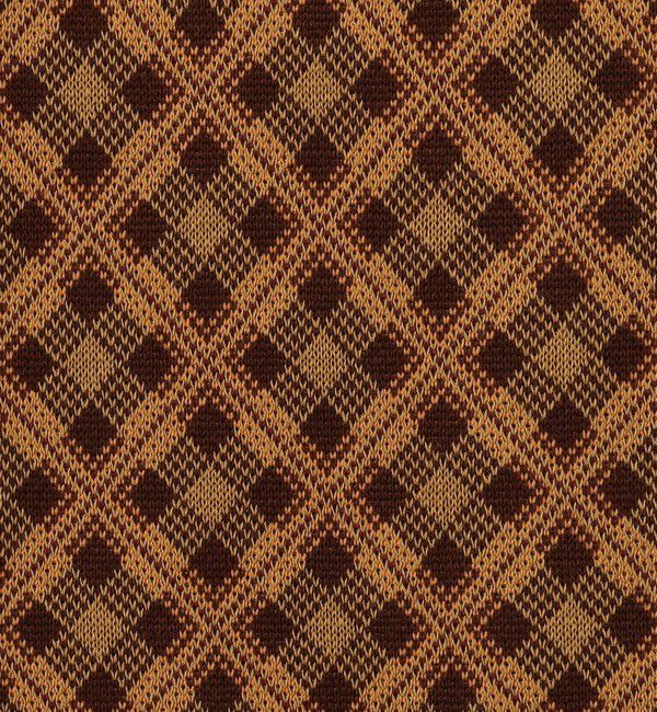 CABaN「コットンポリエステル チェックジャカード セミフレアニットパンツ」|ニット・セーター|