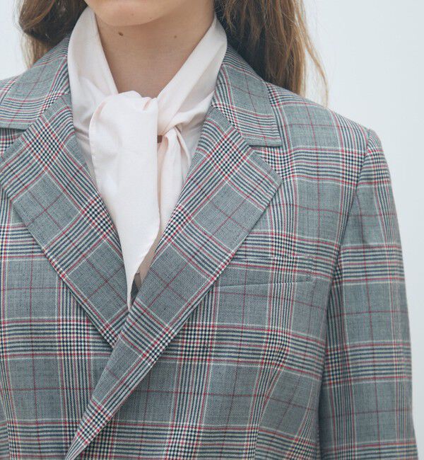 MACPHEE「ライトウールチェック ダブルブレストジャケット」|テーラードジャケット|