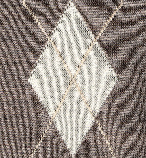 TOMORROWLAND MENS「【別注】JOHN SMEDLEY ウール アーガイルクルーネック プルオーバーニット」|ニット・セーター|