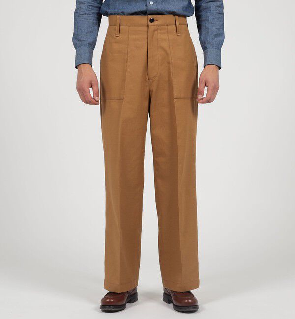 TOMORROWLAND MENS「コットンドリル ベイカーパンツ SONDRIO」|チノ|