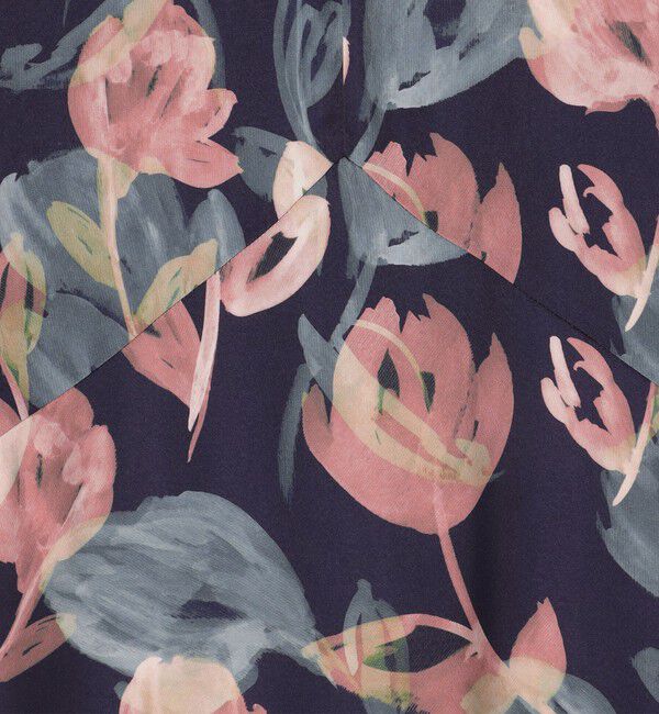 Ballsey「ミラージュフルールプリント バックタックワンピース」|ワンピース|