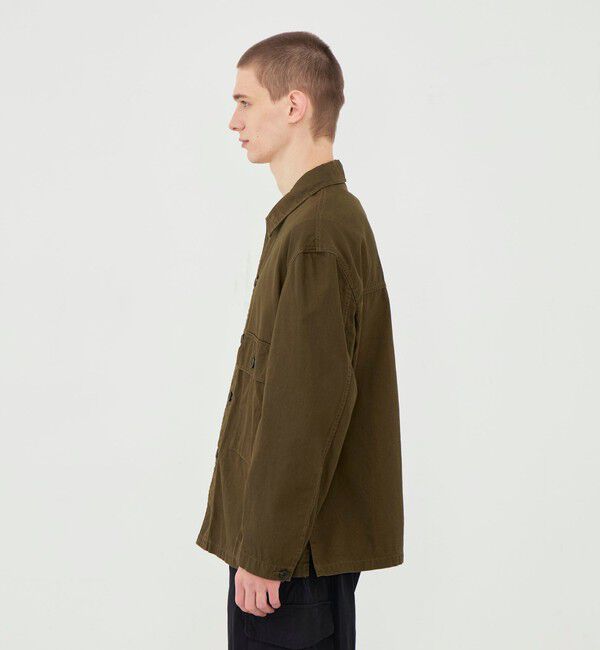 GALERIE VIE「ストーンウェーブコットン サファリシャツ」|ブルゾン・スタジャン|