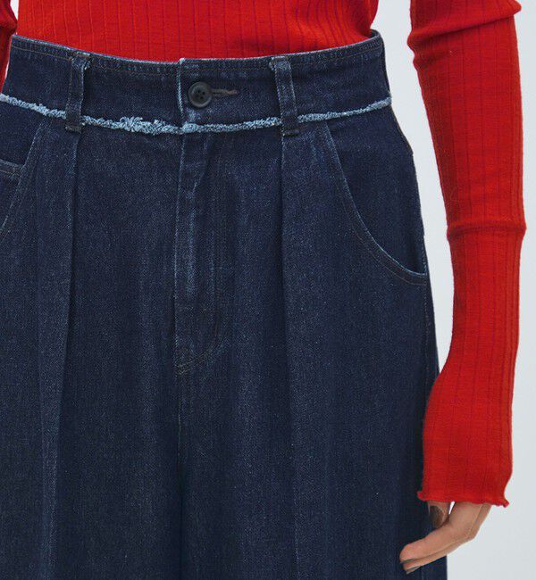 MACPHEE「ハードツイストデニム ワイドパンツ」|デニム|