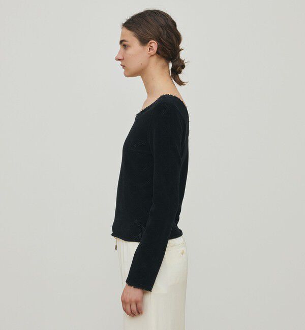 DES PRES「コットンシェニールヤーン ラウンドネックプルオーバー」|ニット・セーター|