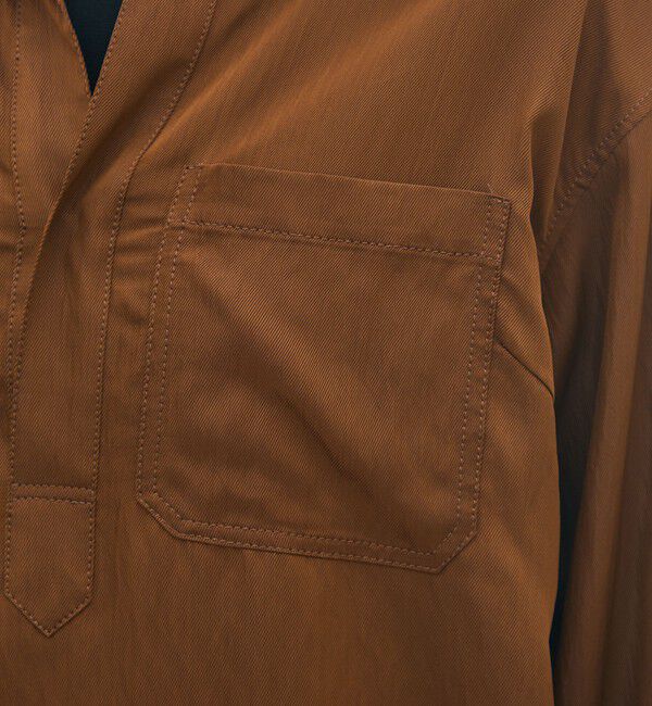 MACPHEE「レーヨンナイロンカルゼ スキッパーシャツ」|シャツ・ブラウス|