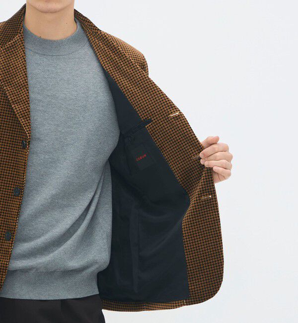 CABaN「コットンベルベット Pixelプリント3Bジャケット」|テーラードジャケット|