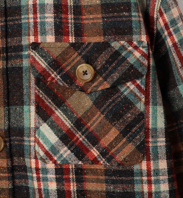 CABaN「ネップウール チェックCPOブルゾン」|ブルゾン・スタジャン|