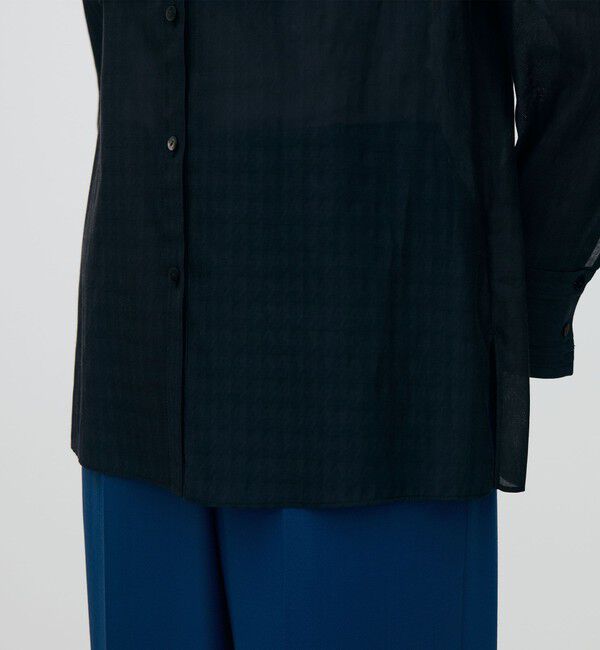 TOMORROWLAND collection「シアーハウンドトゥース ブザムシャツ」|シャツ・ブラウス|