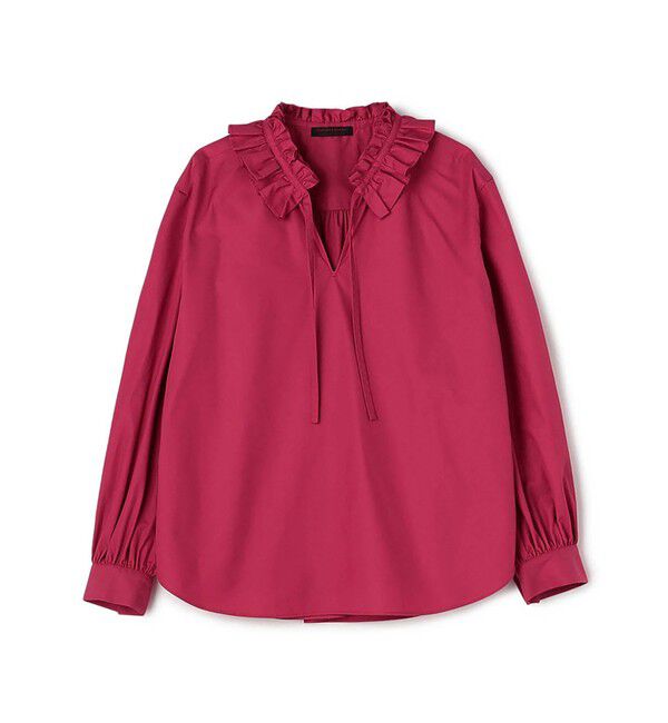 TOMORROWLAND collection「ライトモールスキン ラッフルブラウス」|シャツ・ブラウス|33 ピンク