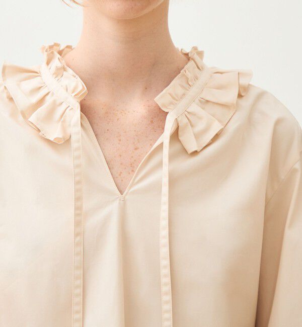 TOMORROWLAND collection「ライトモールスキン ラッフルブラウス」|シャツ・ブラウス|