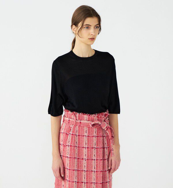 Ballsey「エヴァーシルク ハーフスリーブプルオーバー」|ニット・セーター|