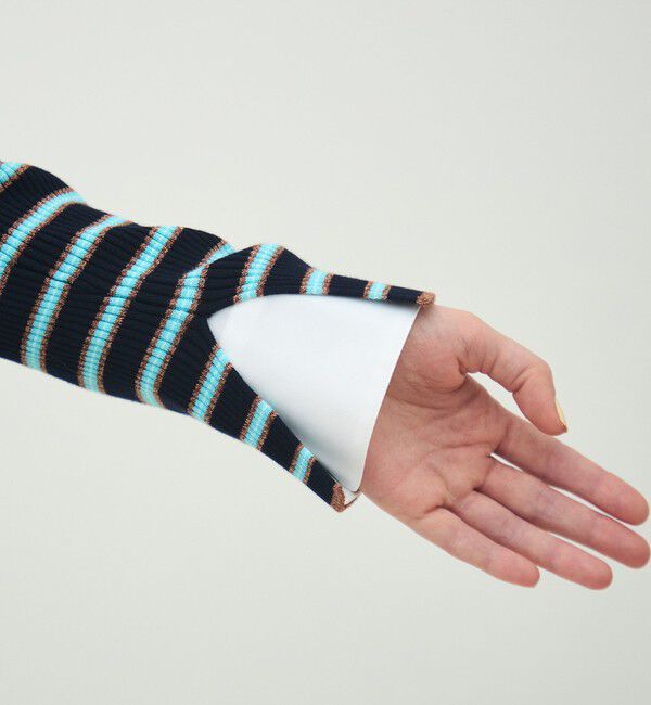 MACPHEE「コットンリブ ジップアップカーディガン」|カーディガン|