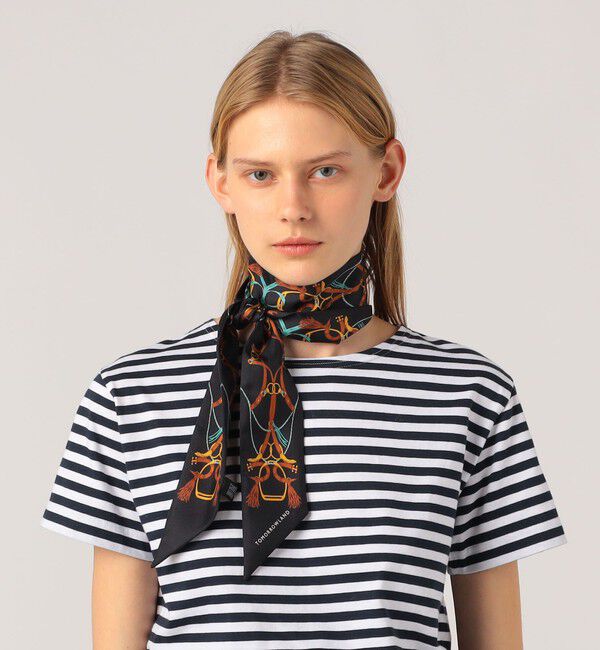 TOMORROWLAND GOODS「Atelier TOMORROWLAND TASSELシルク ボウタイスカーフ」|バンダナ・スカーフ|