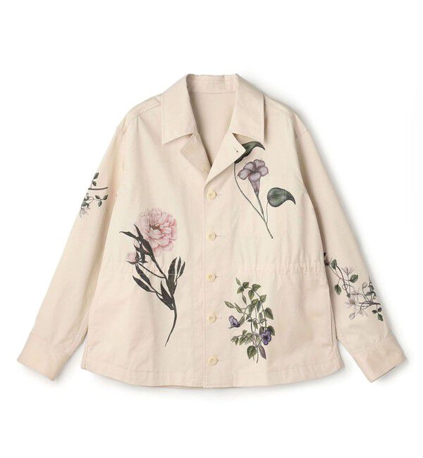 CABaN「コットンツイル フラワープリントブルゾン」|テーラードジャケット|12 ホワイト系