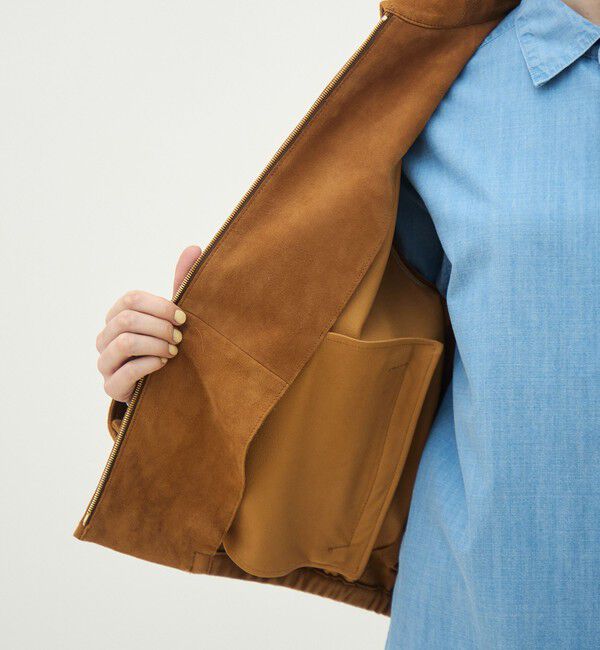 MACPHEE「シープスエード ジップアップブルゾン」|ブルゾン・スタジャン|