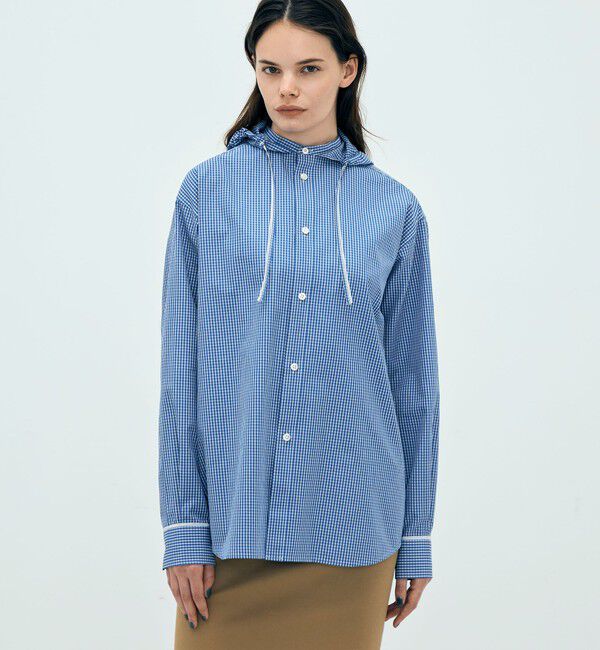 Edition「edition pourell コットンチェック フーデッドシャツ」|シャツ・ブラウス|