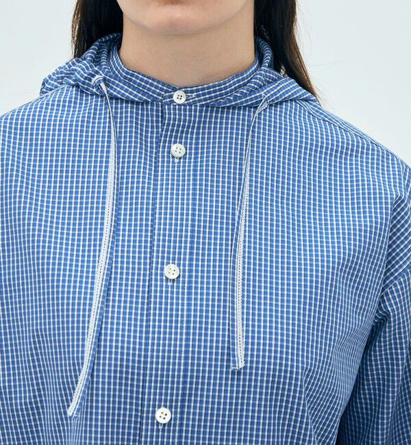 Edition「edition pourell コットンチェック フーデッドシャツ」|シャツ・ブラウス|