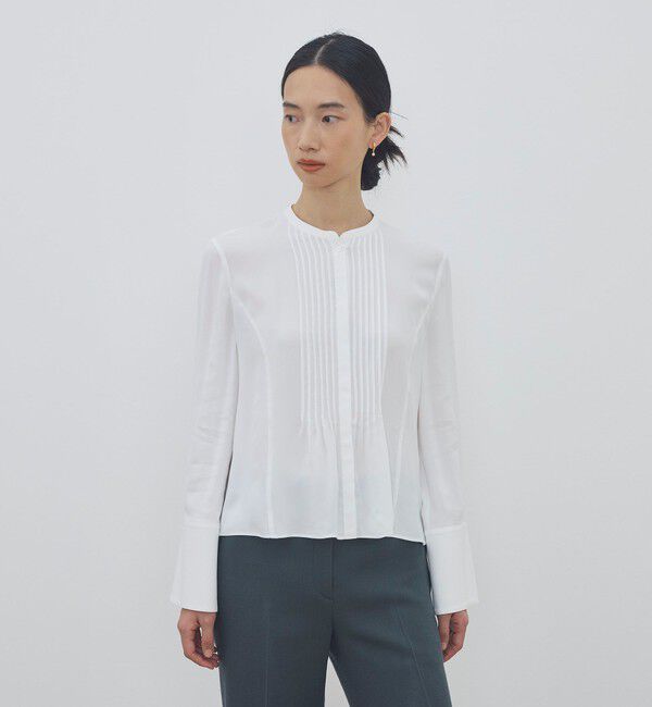 DES PRES「ハイツイストレーヨン ピンタックブラウス」|シャツ・ブラウス|