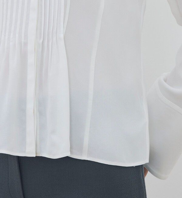 DES PRES「ハイツイストレーヨン ピンタックブラウス」|シャツ・ブラウス|