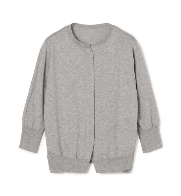 BACCA「ハイゲージコットン クルーネックカーディガン」|カーディガン|17 チャコールグレー