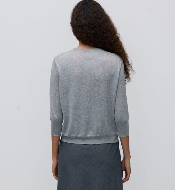 BACCA「ハイゲージコットン クルーネックカーディガン」|カーディガン|