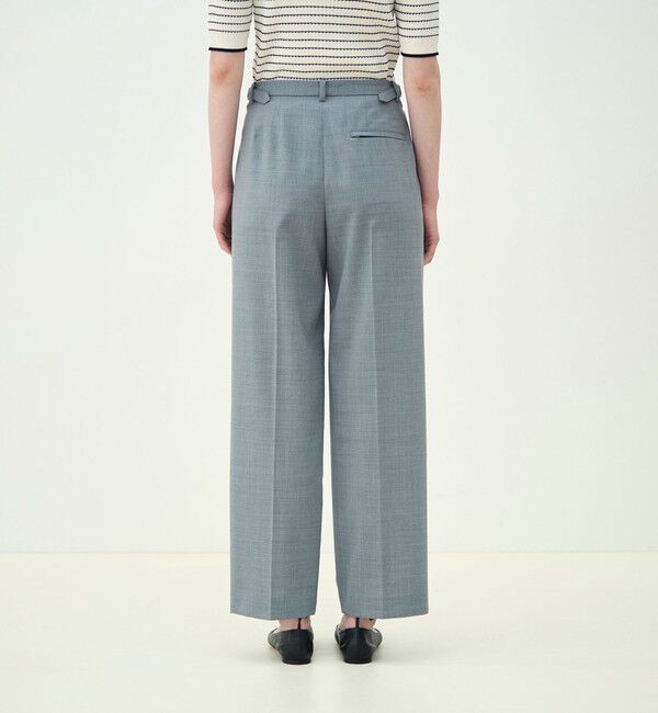 MACPHEE「ストレッチトロピカル ストレートパンツ」|スラックス|