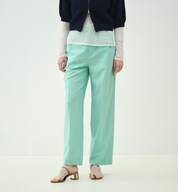 MACPHEE「ストレッチトロピカル ストレートパンツ」|スラックス|