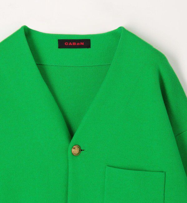 CABaN「コットンカシミヤ ハイVネックカーディガン」|ニット・セーター|