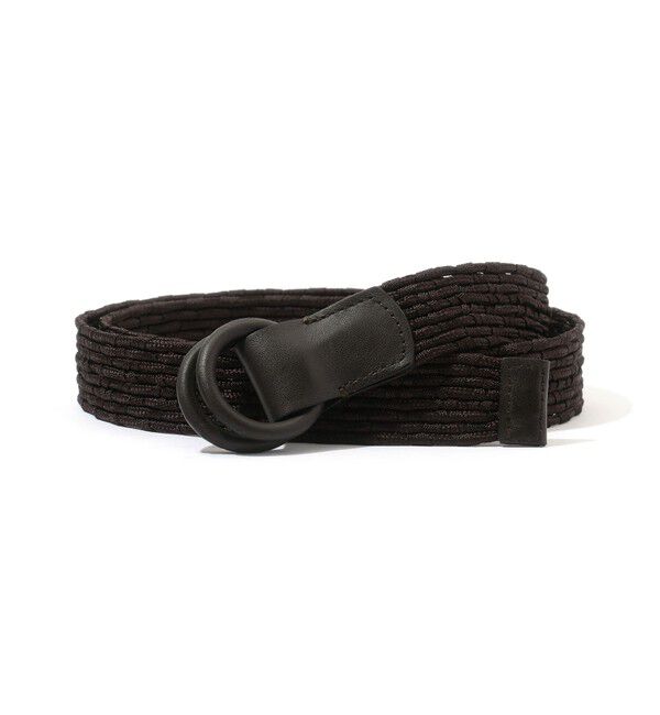 TOMORROWLAND GOODS「Anderson's 革巻き ダブルリングベルト」|ベルト|49 ダークブラウン