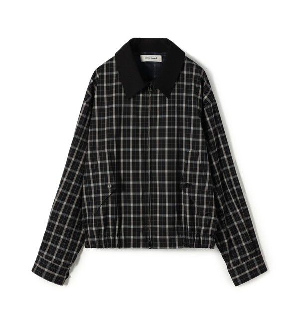 Edition「edition pourell Super 120'sトロチェック コットンカラーブルゾン」|ブルゾン・スタジャン|18 ブラック系