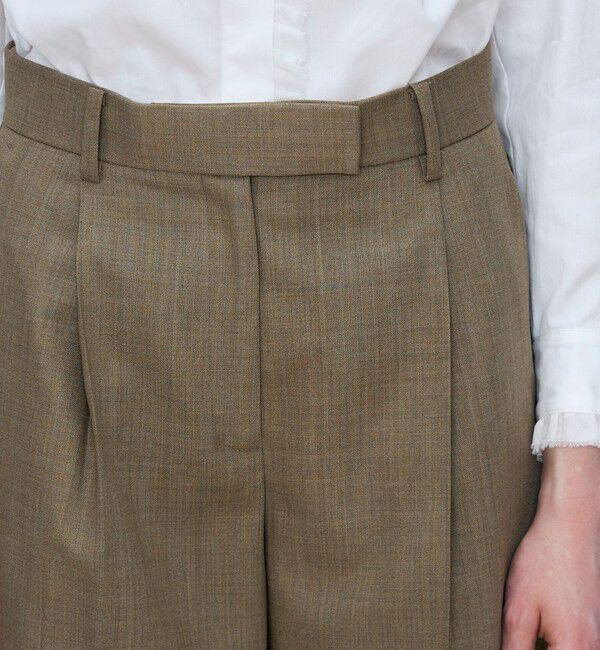 TOMORROWLAND collection「ZELANDER Z-TWIST タックワイドパンツ」|スラックス|