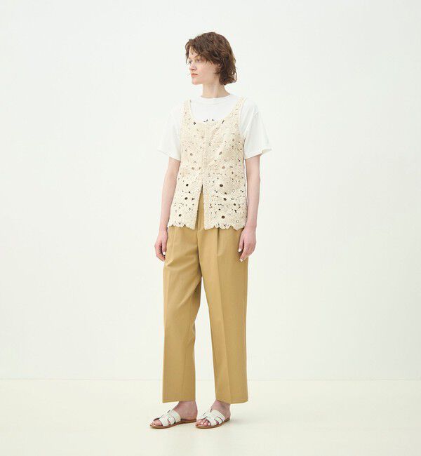 MACPHEE「サークルフラワークロシェ ベスト」|ベスト・ジレ|