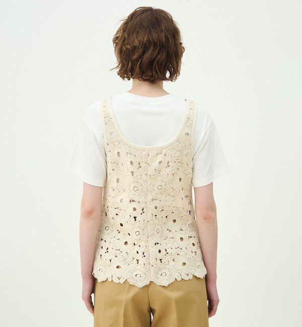 MACPHEE「サークルフラワークロシェ ベスト」|ベスト・ジレ|