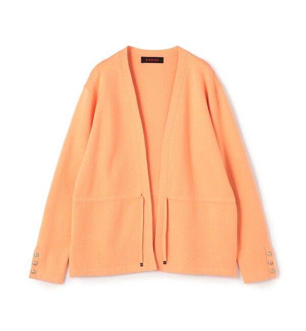 CABaN「コットンカシミヤ Vカラーレスカーディガン」|カーディガン|
