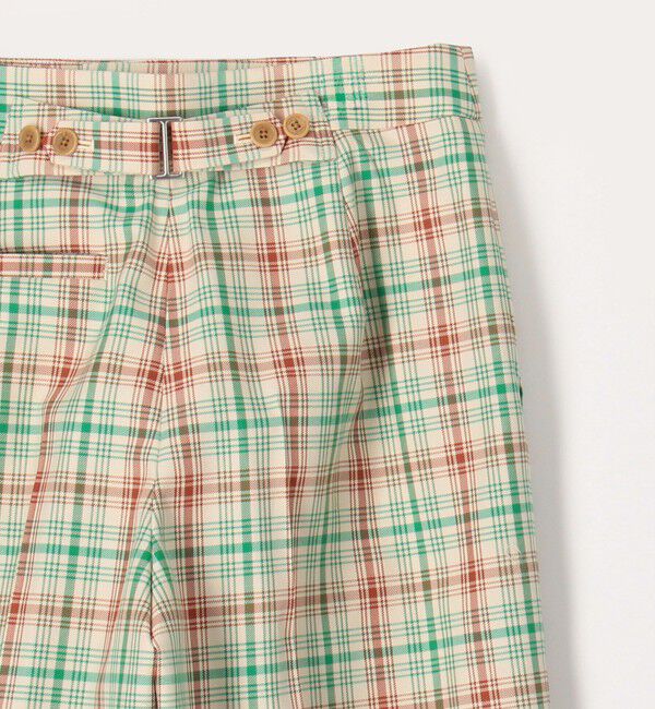 CABaN「コットンポリエステルツイル チェックセミワイドパンツ」|その他|