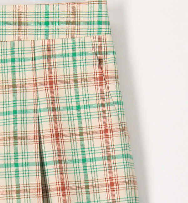 CABaN「コットンポリエステルツイル チェックセミワイドパンツ」|その他|