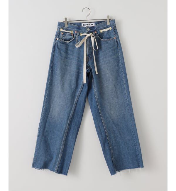  「《追加2》ドロストワイドイージーデニムパンツ」|デニム|