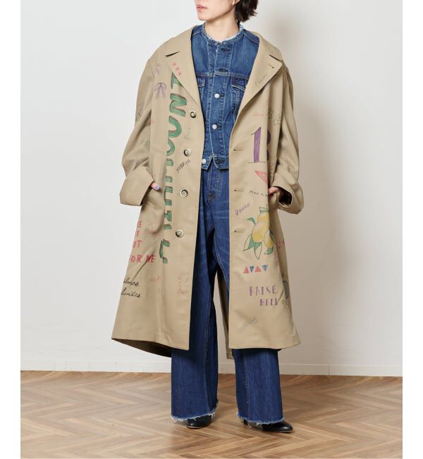  「《追加2》ドロストワイドイージーデニムパンツ」|デニム|