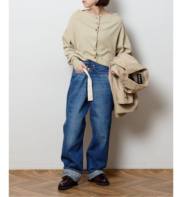  「2WAYワイドネックルーズKNIT CARDIGAN TOPS：ニット」|ニット・セーター|