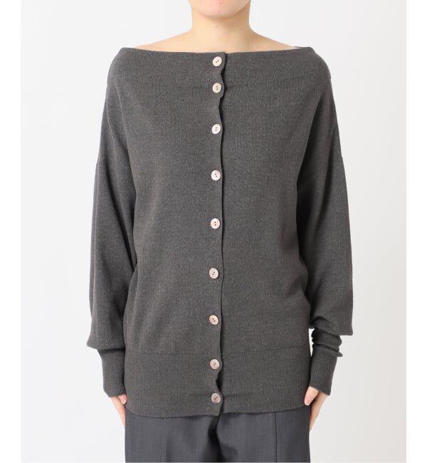  「2WAYワイドネックルーズKNIT CARDIGAN TOPS：ニット」|ニット・セーター|