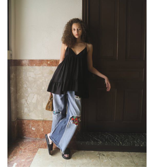  「《予約》SATIN RUFFLE MINI DRESS：ワンピース」|ワンピース|