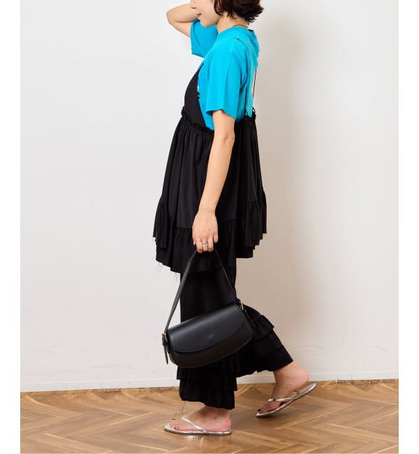  「《予約》SATIN RUFFLE MINI DRESS：ワンピース」|ワンピース|