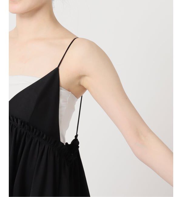  「《予約》SATIN RUFFLE MINI DRESS：ワンピース」|ワンピース|