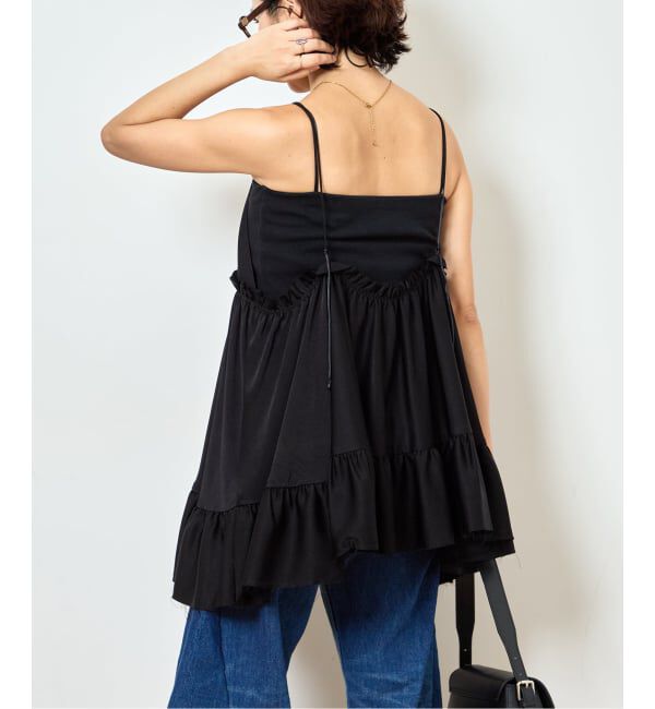  「《予約》SATIN RUFFLE MINI DRESS：ワンピース」|ワンピース|