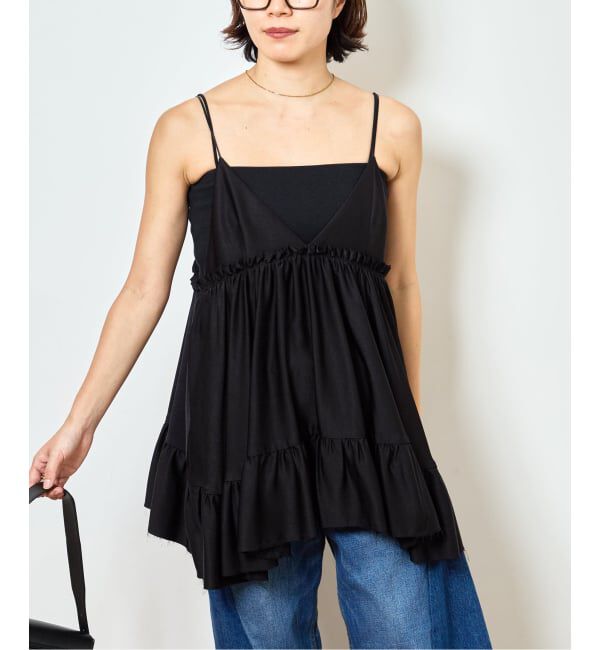  「《予約》SATIN RUFFLE MINI DRESS：ワンピース」|ワンピース|