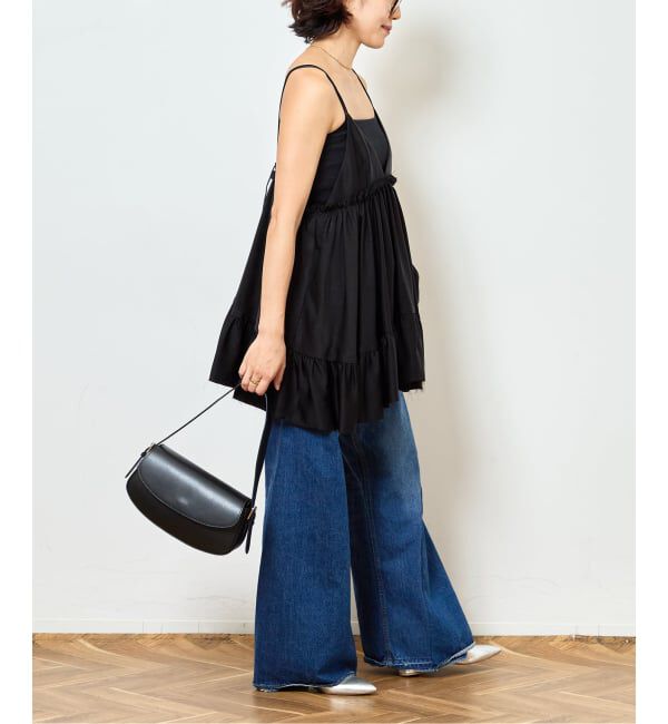  「《予約》SATIN RUFFLE MINI DRESS：ワンピース」|ワンピース|