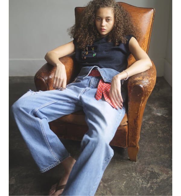  「《予約》TWEED CUT STAND NECK TOPS：カットソー」|Tシャツ・カットソー|