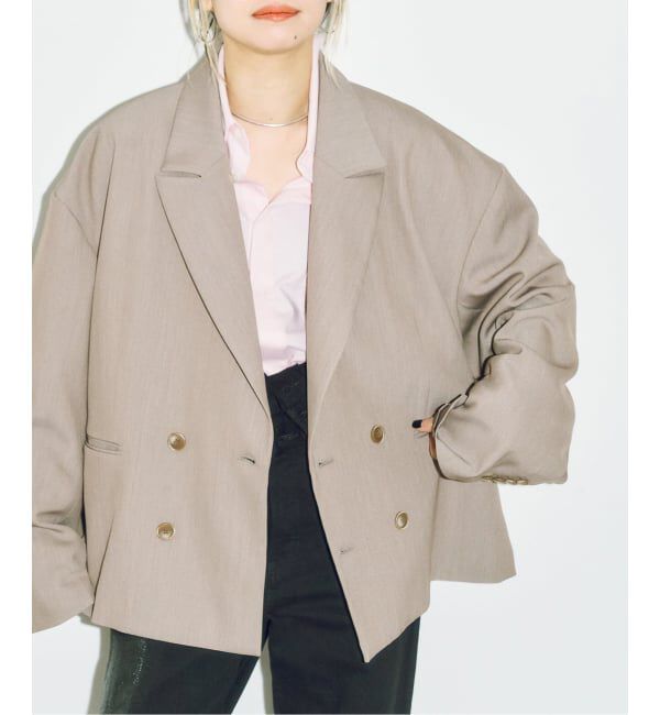  「SHORT DOUBLE ジャケット」|その他|ベージュ