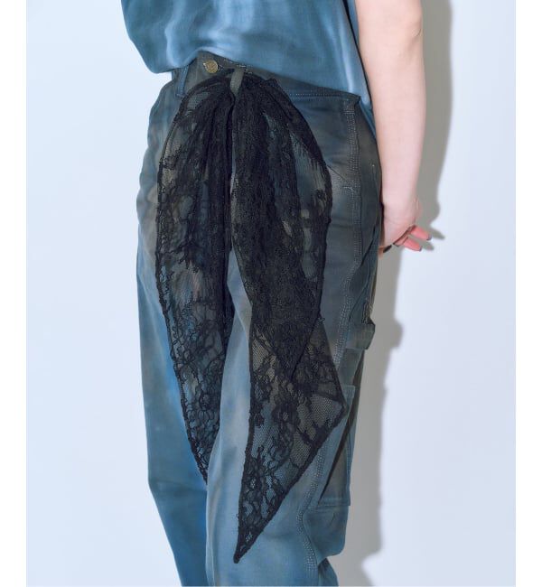  「《予約》LACE スカーフ」|バンダナ・スカーフ|ブラック